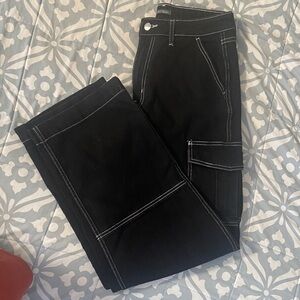 Wild Fable Black Pants with White Stitching